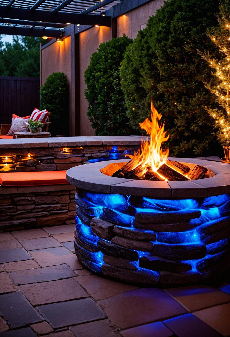 10. LED-Lit Fire Pit for Evening Glow - photo 2