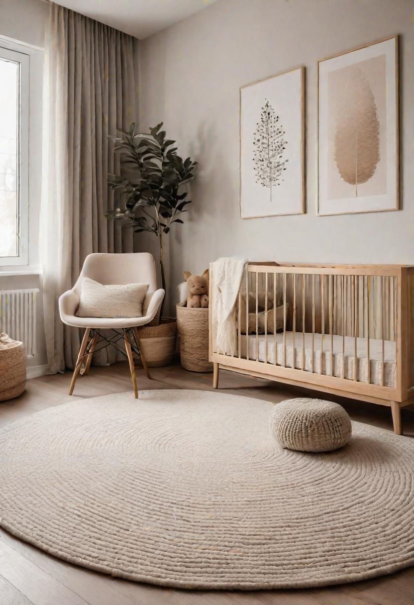 10. Textured Rugs for a Monochrome Nursery