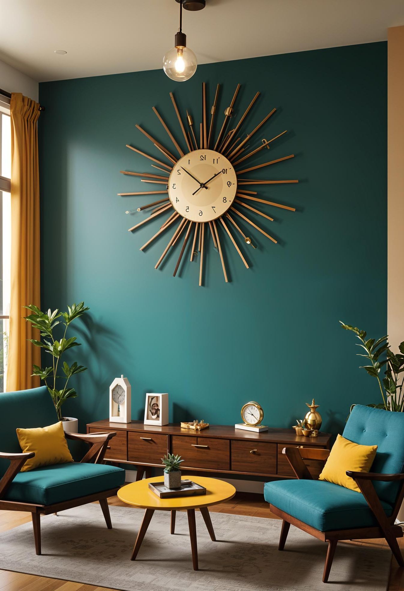 6. Lounge Chairs Paired With a Statement Clock - photo 3