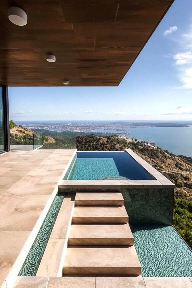 16. Backyard Ideas with an Elevated Edge Plunge Pool