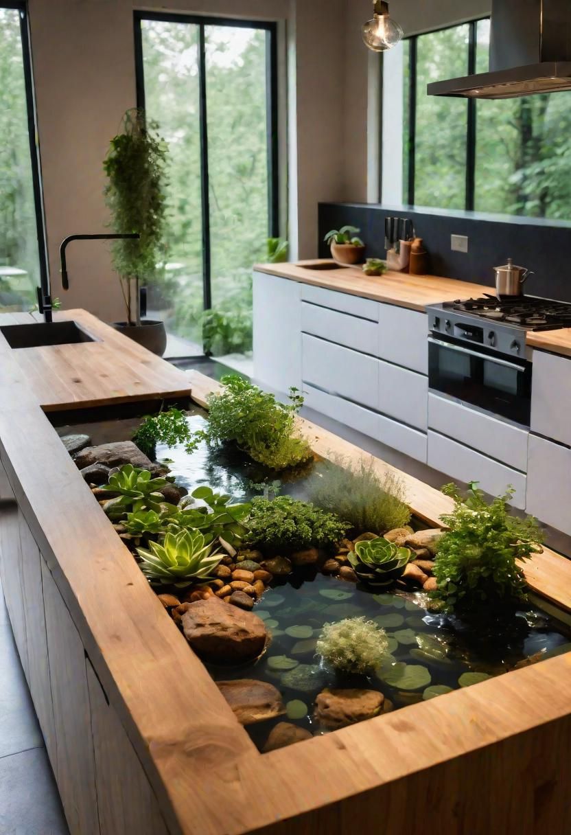 17. Natural Oasis Kitchen Island