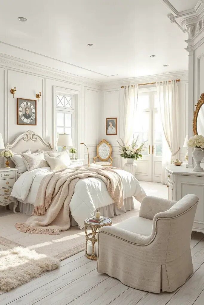 Serene All-White Bedroom Design Ideas - photo 2