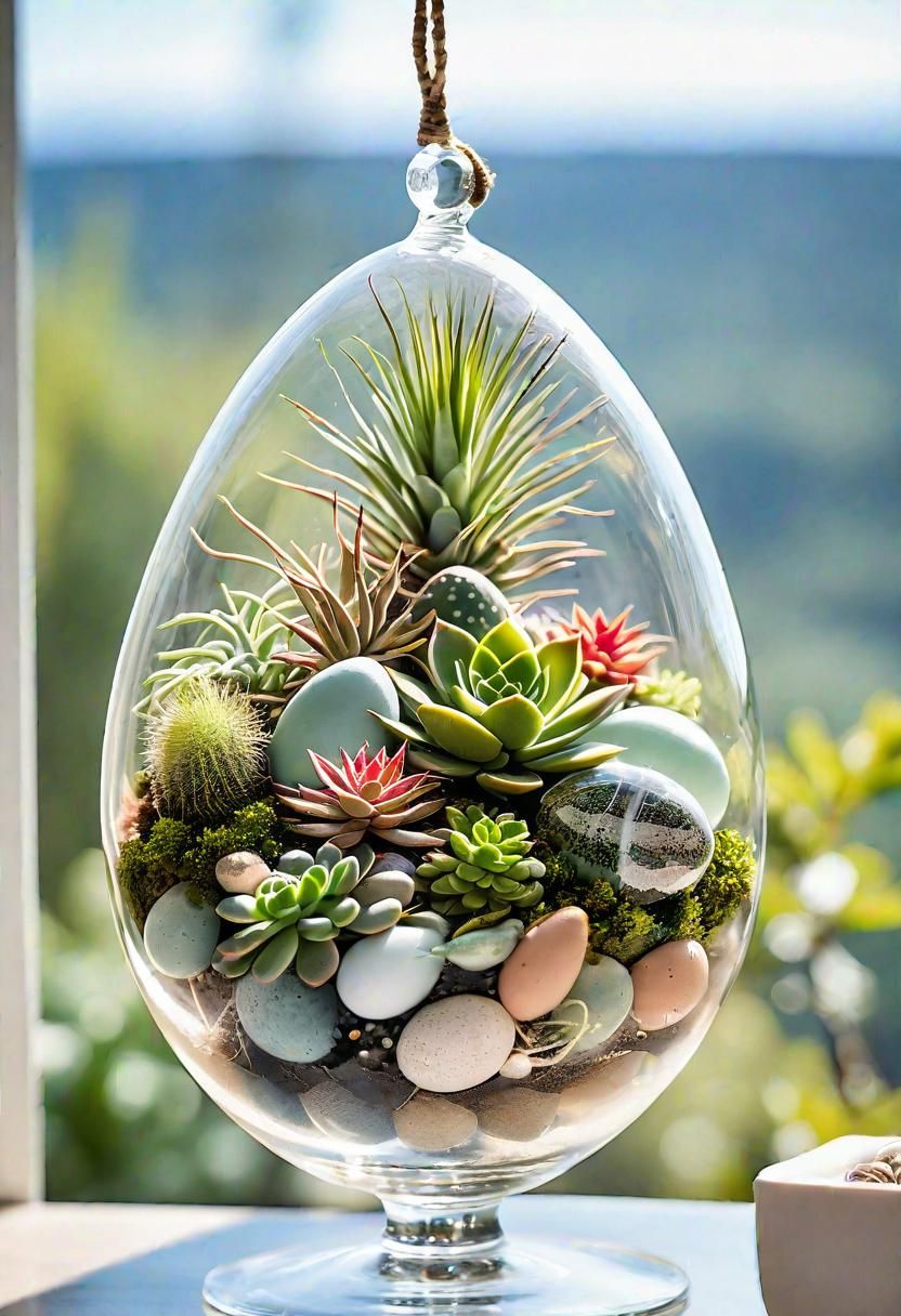 18. DIY Glass Egg Terrariums