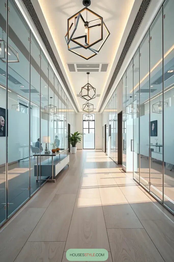 Layered Transparency in Hallway Design