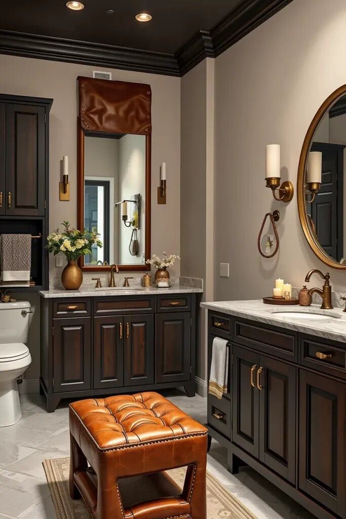 Masculine Touches with Leather and Brass - photo 2