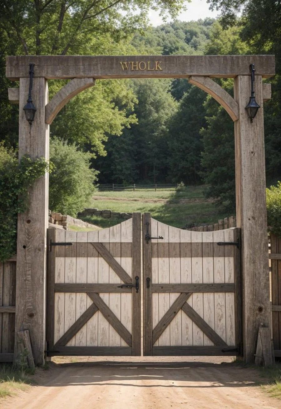 6. Rustic Farm Gate Style Ideas