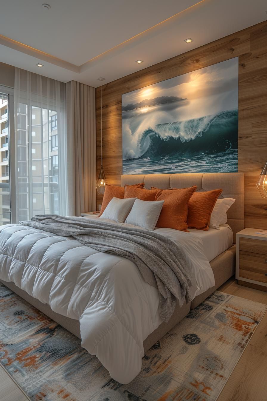 13. Sleek Ocean Wave Wall Art - photo 3