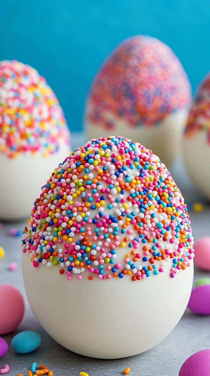 7. Sprinkle-Coated Festive Easter Eggs