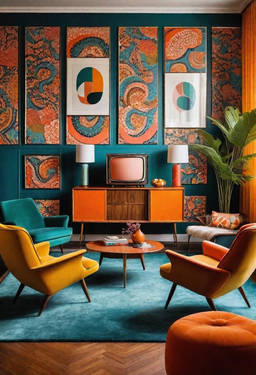 8. Retro-Inspired Mid-Century Living Room