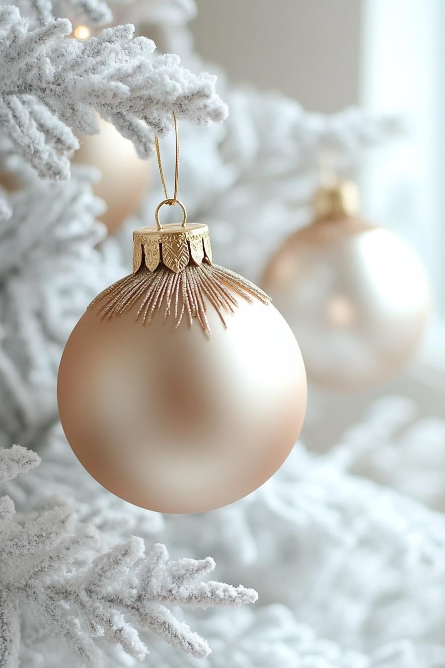 8. Understated Matte Gold Ornaments - photo 2