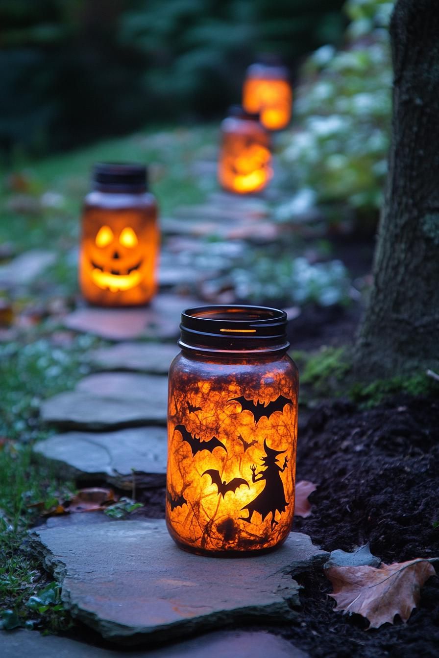 2. Spooky Mason Jar Luminaries - photo 3