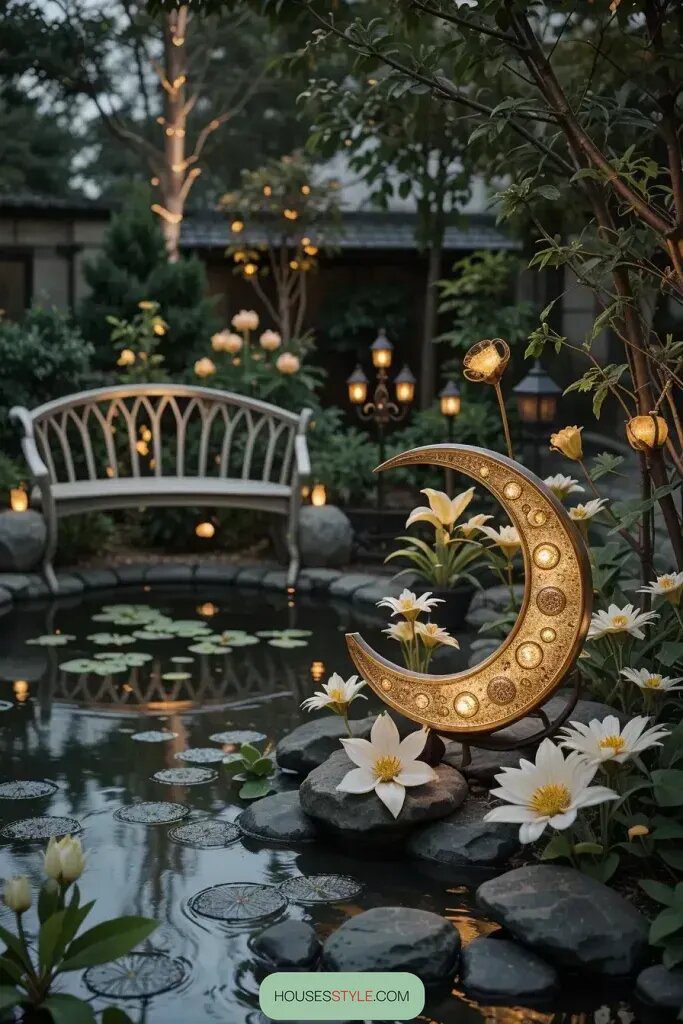 Moon and Star Figurines for a Nighttime Garden - photo 2