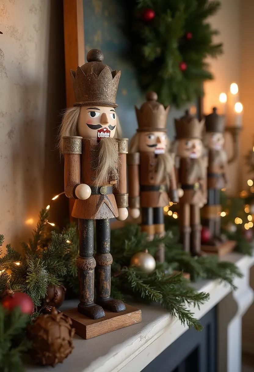 16. Stained Wooden Nutcracker Decor