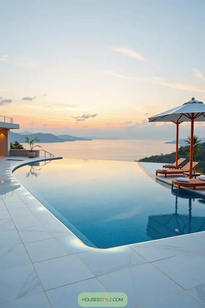 Marble-Accented Luxury Infinity Pools