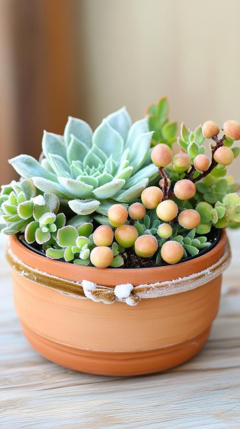 5. Frosty Succulents With Velvet Accents - photo 4