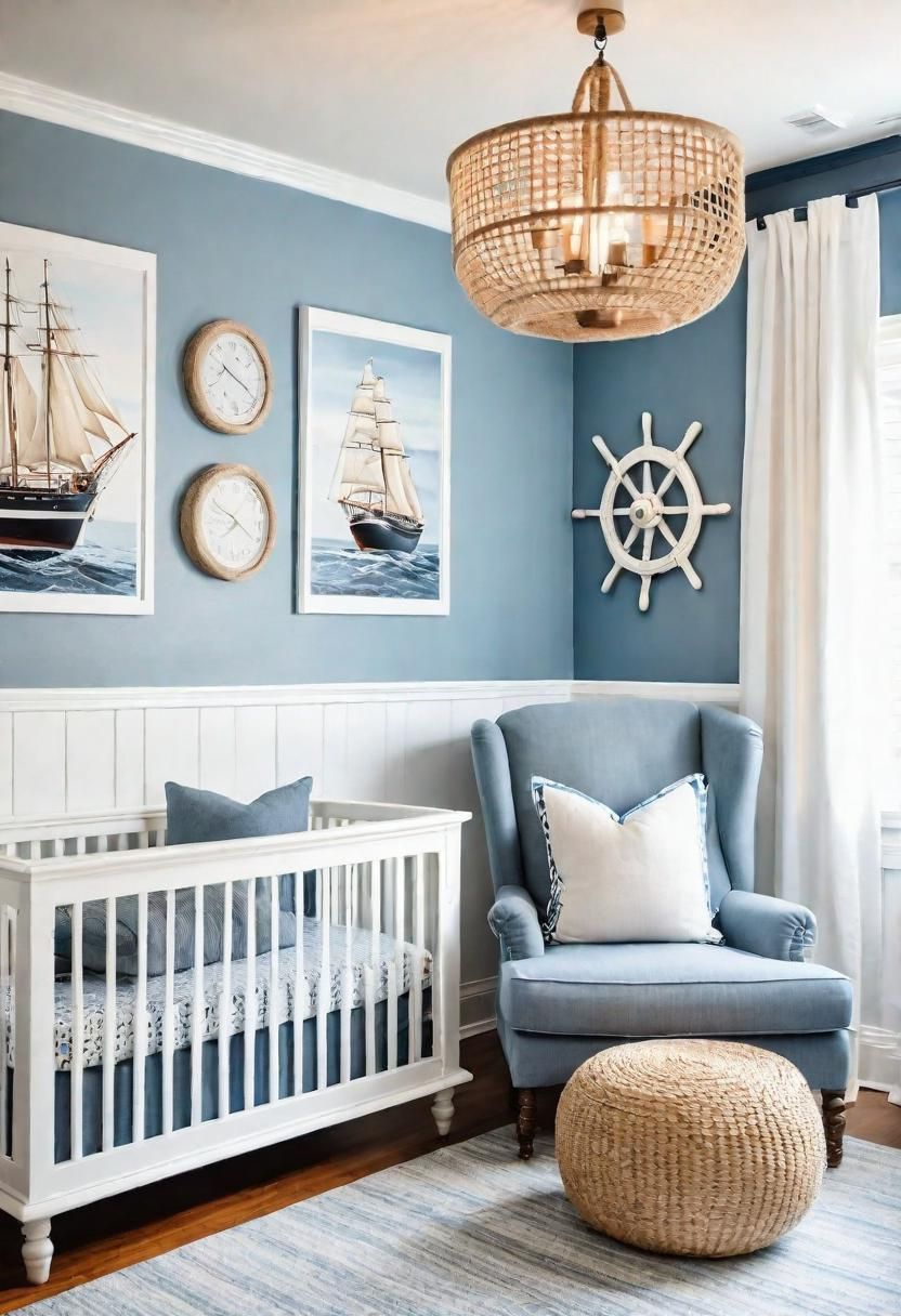 16. Nautical Coastal Gender Neutral Nursery