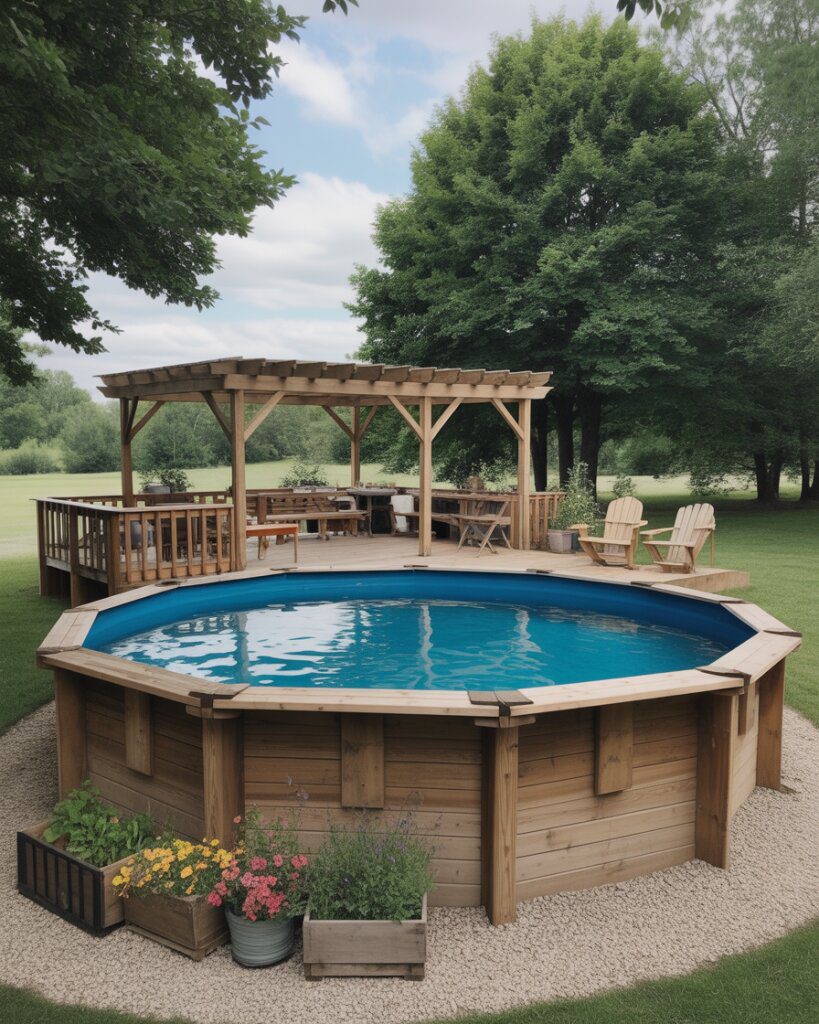 15. DIY Rustic Above-Ground Pools With Decking - photo 2