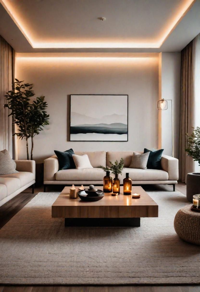35. Spa-Inspired Living Room Ambiance