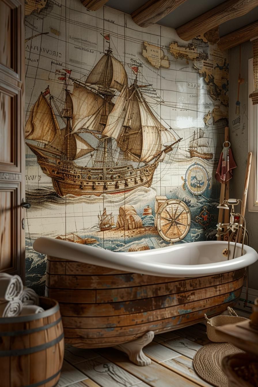 14. Coastal Pirate Kids' Bathroom Theme - photo 2