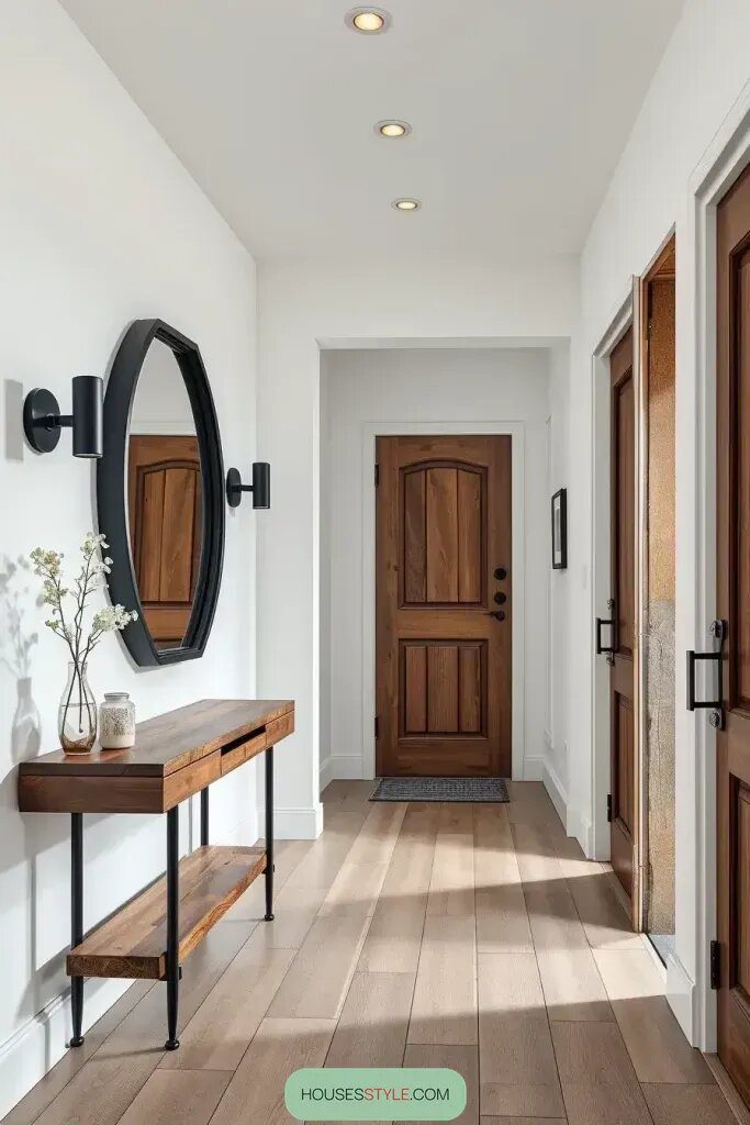 Matte Black Fixtures for Rustic Elegance