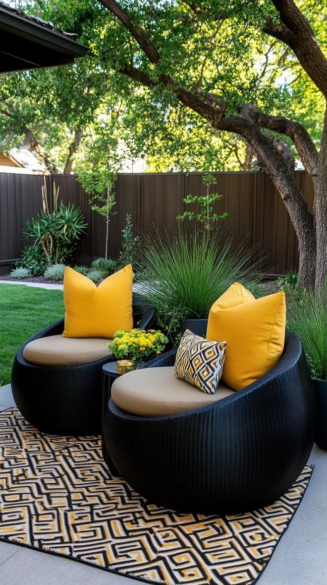 37. Black and Tan Patio with Geometric Accents - photo 2