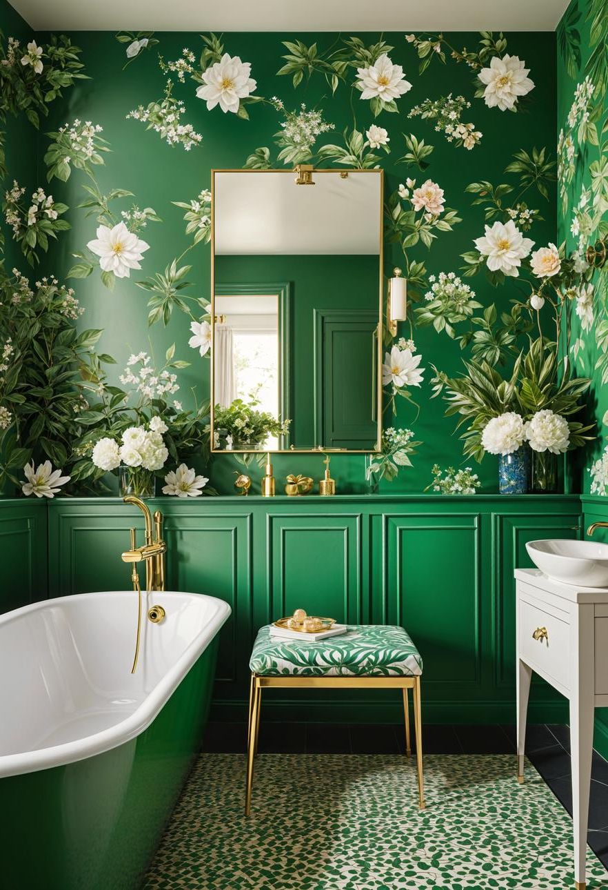 25. Statement Art Pieces for Green Bathrooms - photo 2