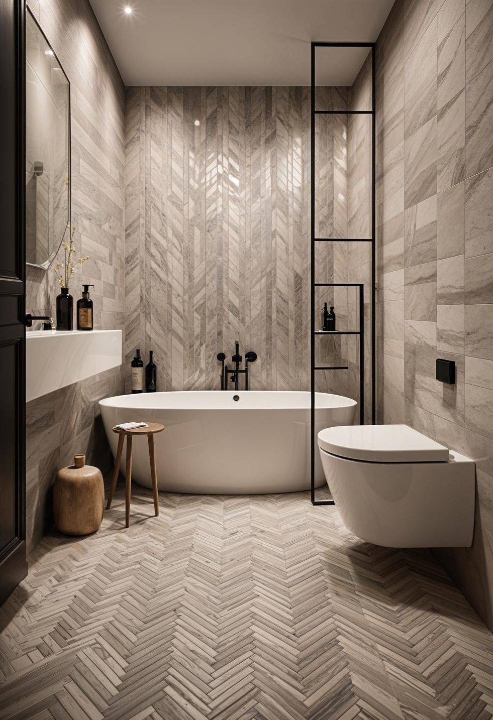 16. Herringbone Tile for a Luxe Layout - photo 2