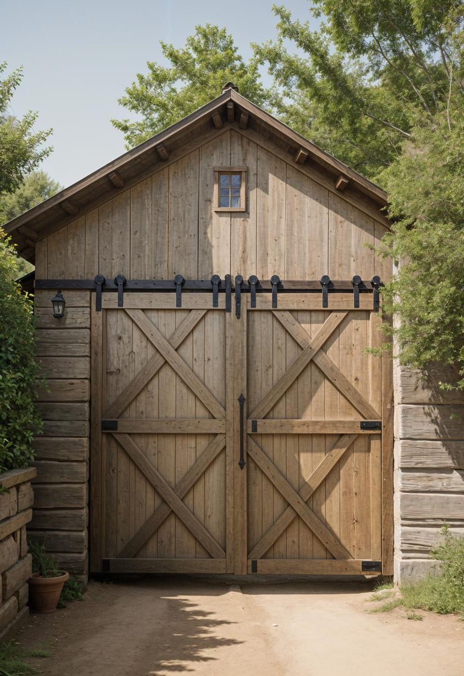 10. Antique Barn Gate as Entrance Feature