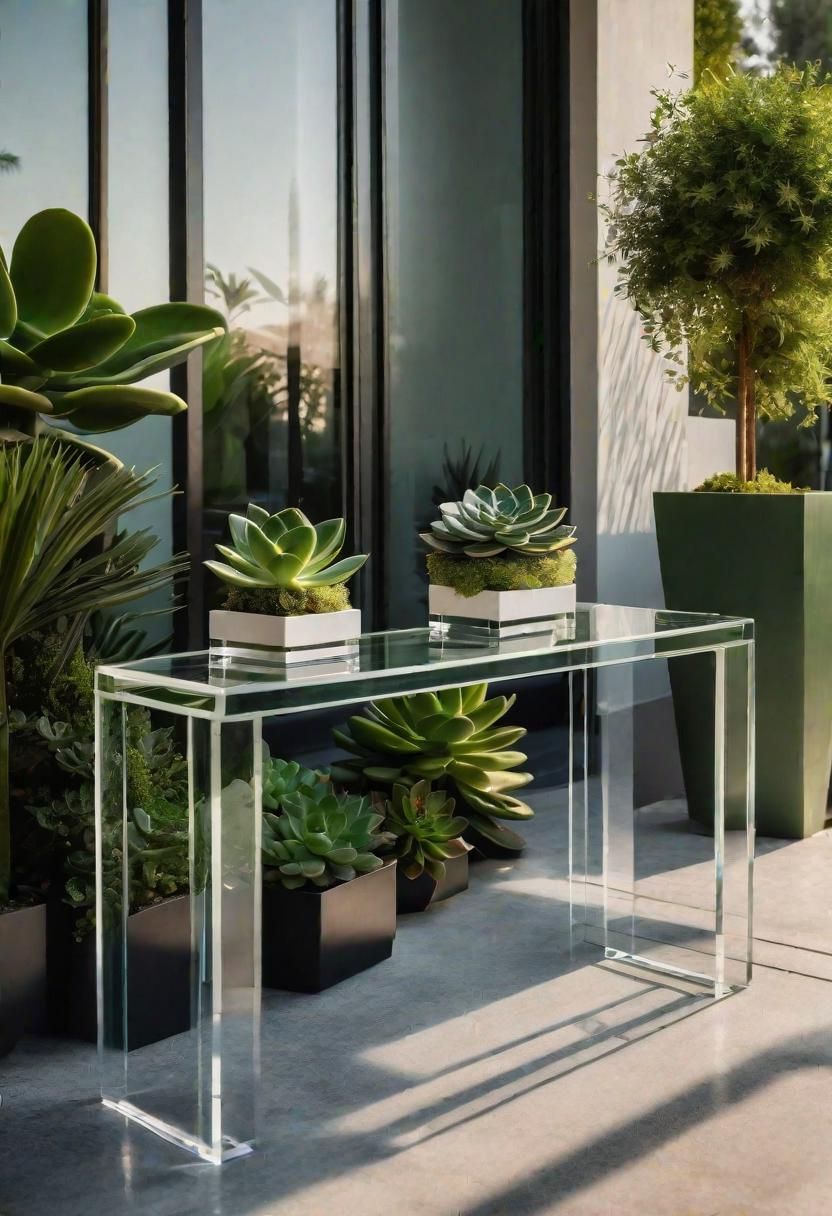3. Acrylic Table Succulent Display