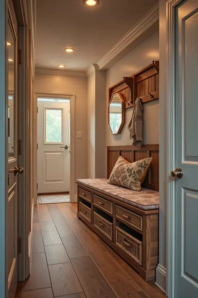 Hallway Seating That Doubles as Storage - photo 2