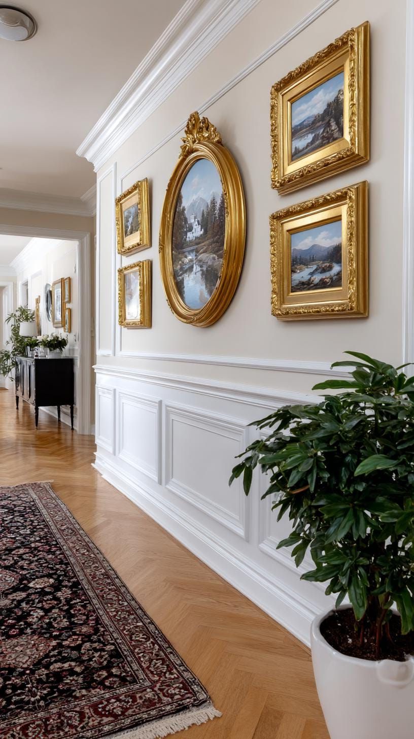 31. Gold-Trimmed Frames with Balanced Spacing - photo 2