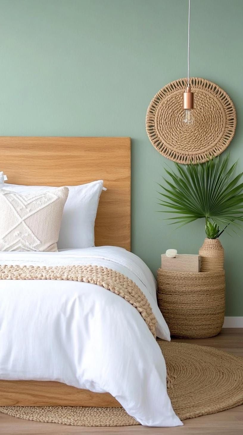 20. Warm Earthy Bedroom Palette Grounded in Sage Green - photo 3