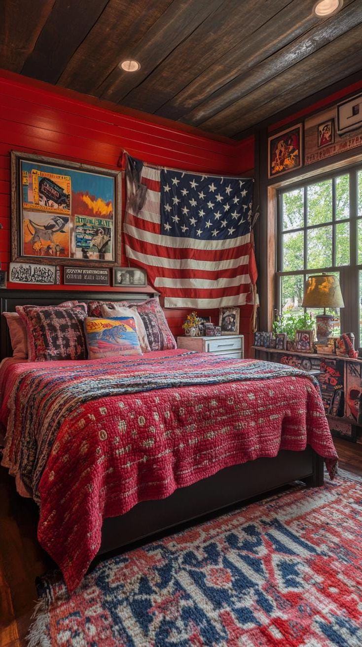 24. Bedroom With American Flag Wall Art - photo 2