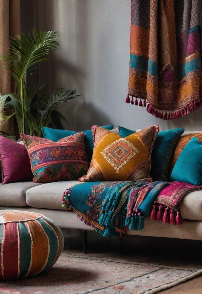 5. Boho Throw Pillows