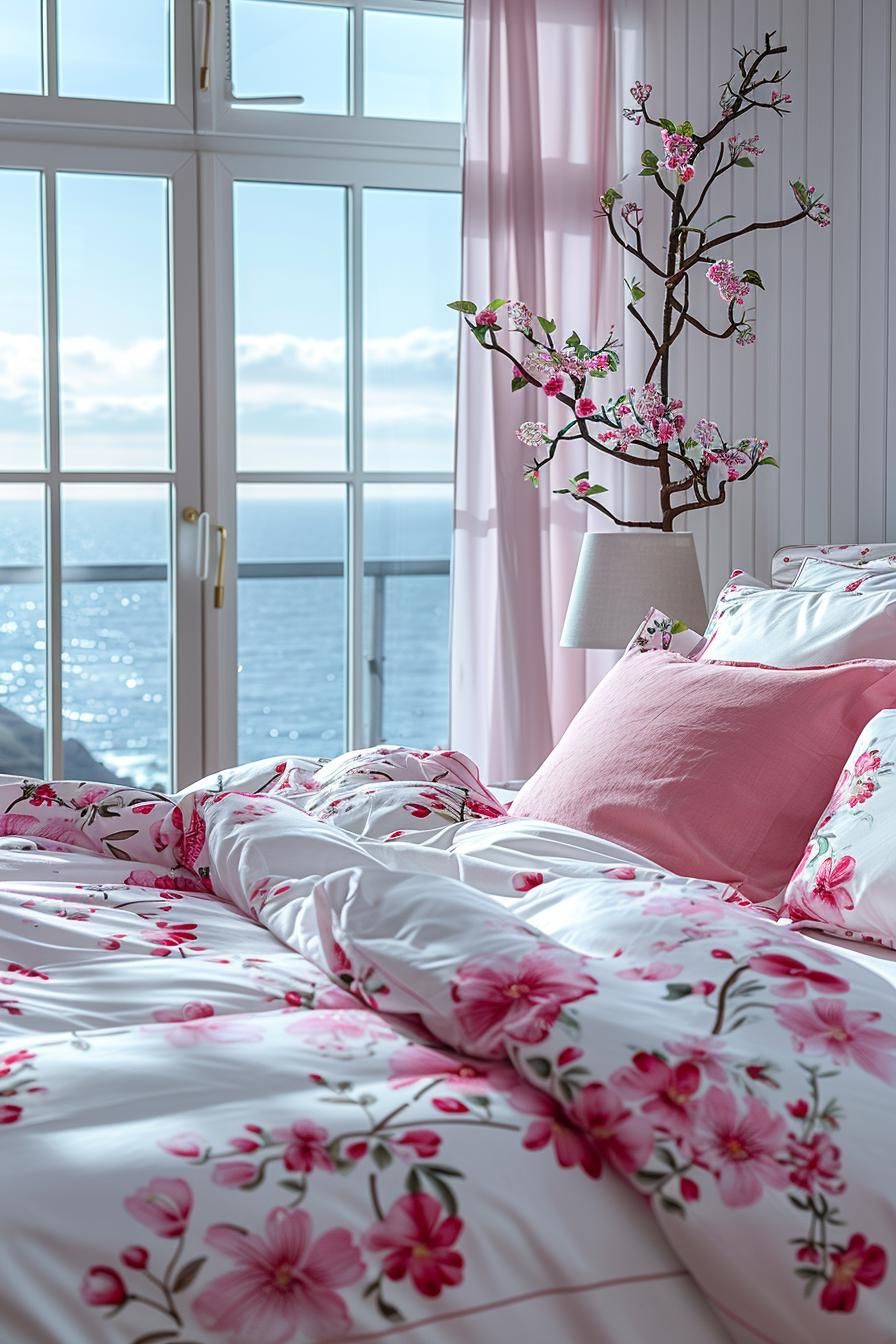 9. Calm Pink Coastal Bedroom Style - photo 2