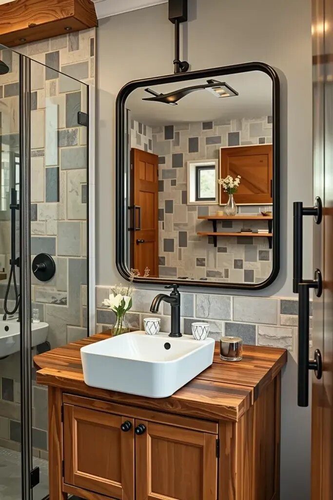 Black Metal Accents for Rustic Style - photo 2