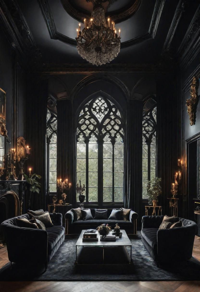 37. Gothic Glamour Living Rooms