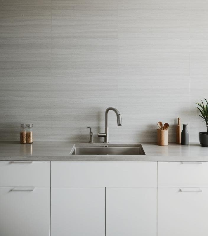 34. Concrete Overlay Backsplash Ideas
