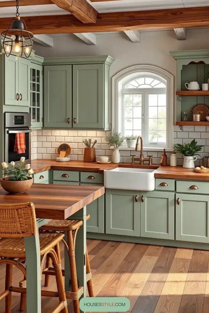 Pairing Butcher Block Counters With Modern Cabinets