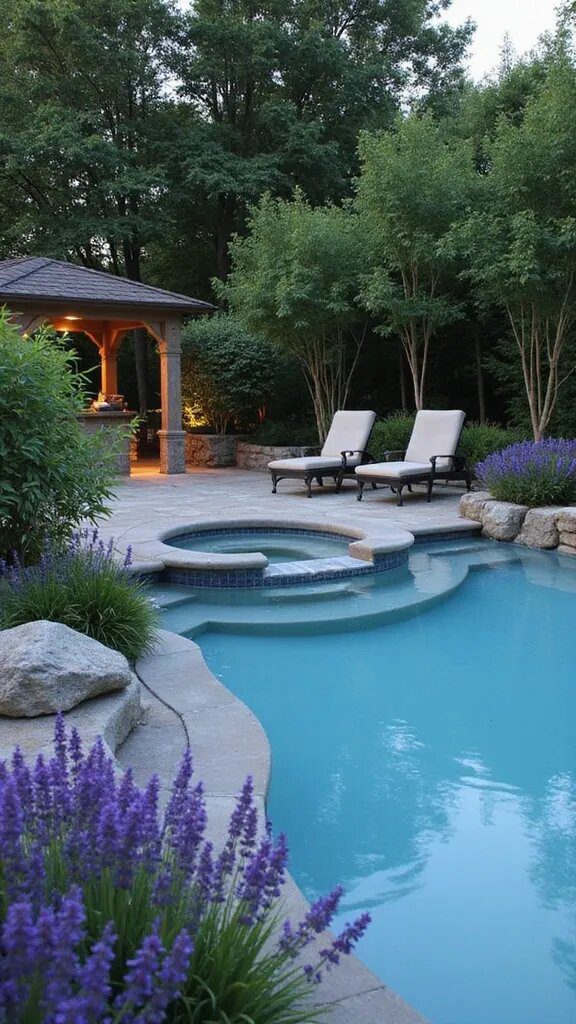 8. Spa-Style Pool Retreat