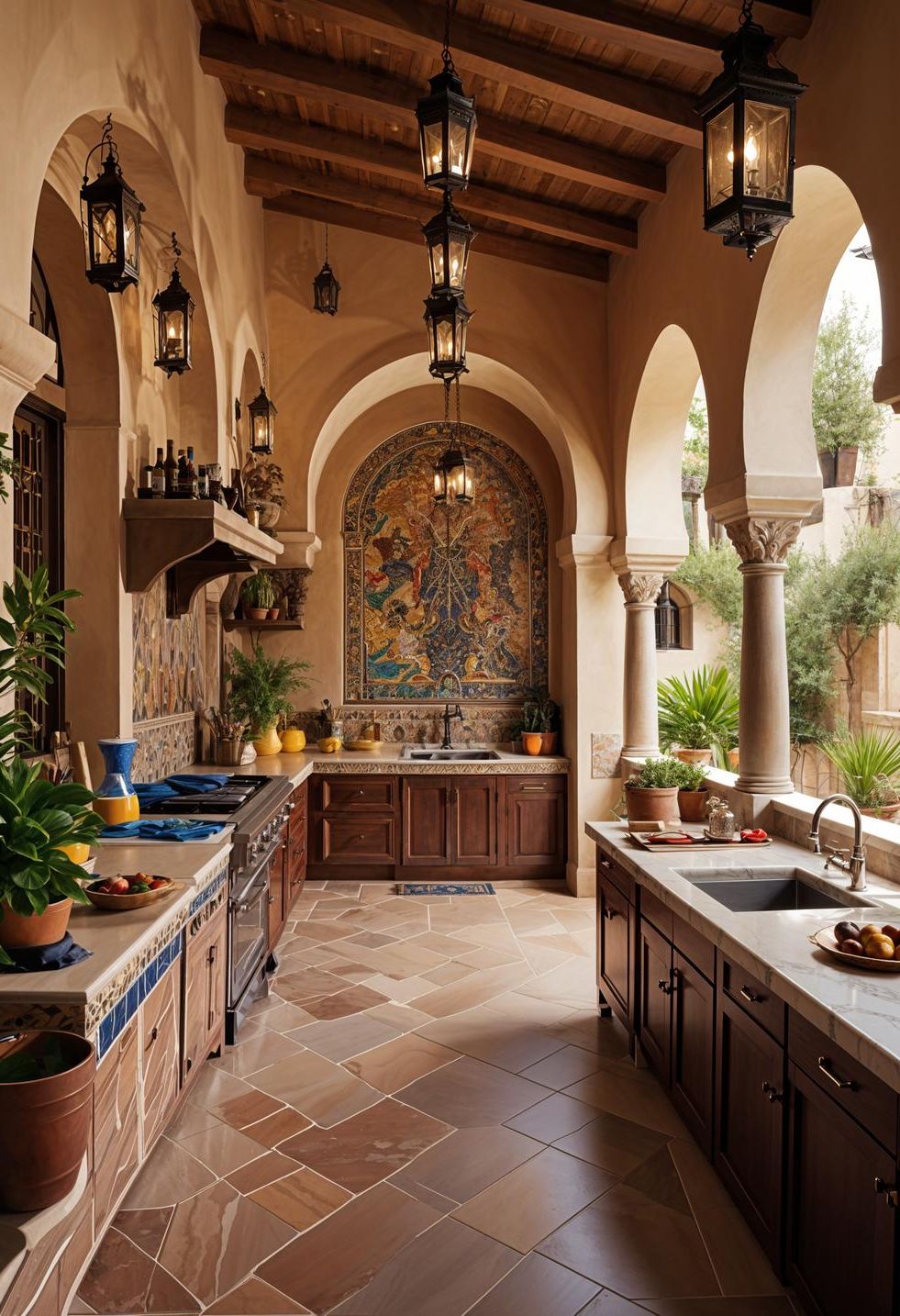 12. Vibrant Moroccan Patio Kitchen - photo 2