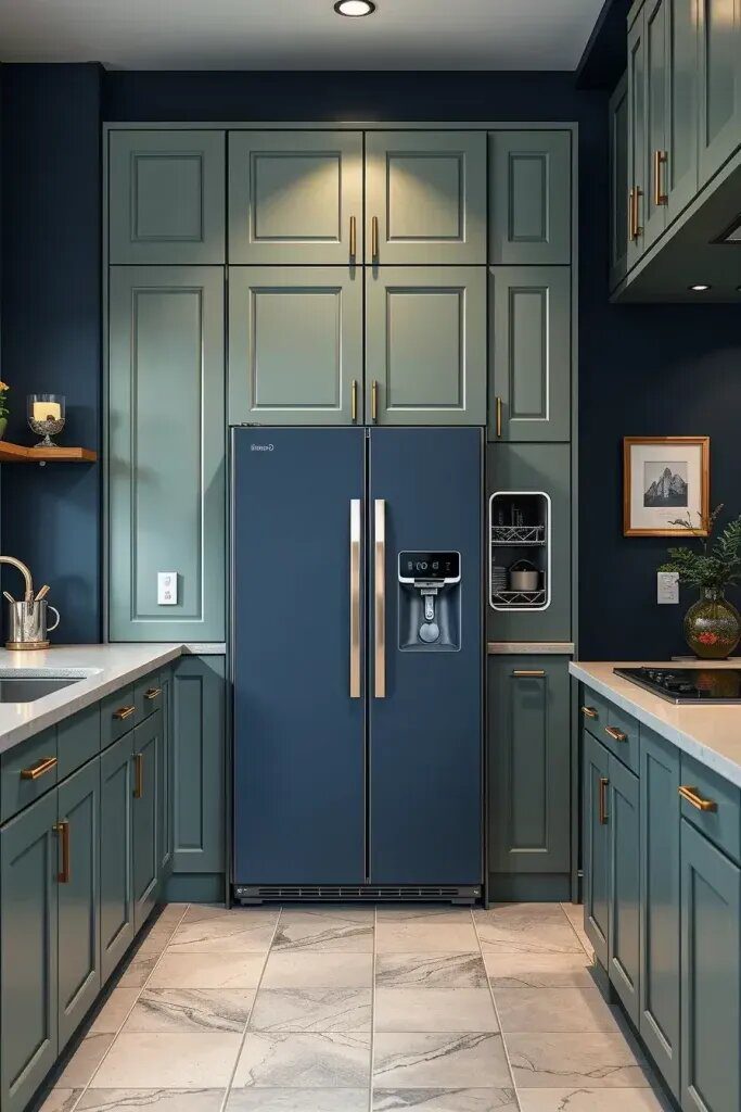 Integrated Appliances in Sage and Blue Tones - photo 2