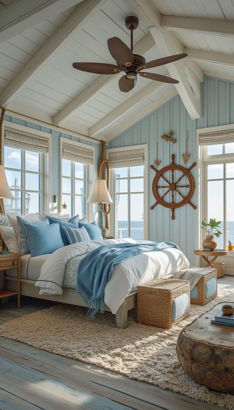 7. Ocean-Inspired Loft Decor