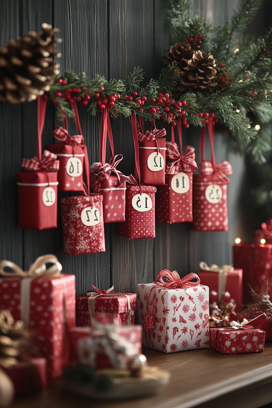 8. Red and White Advent Calendar Ideas - photo 3