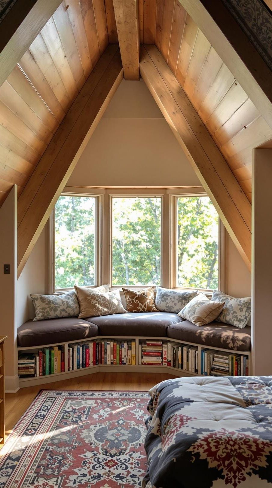 3. Wrap-Around Window Seat Library