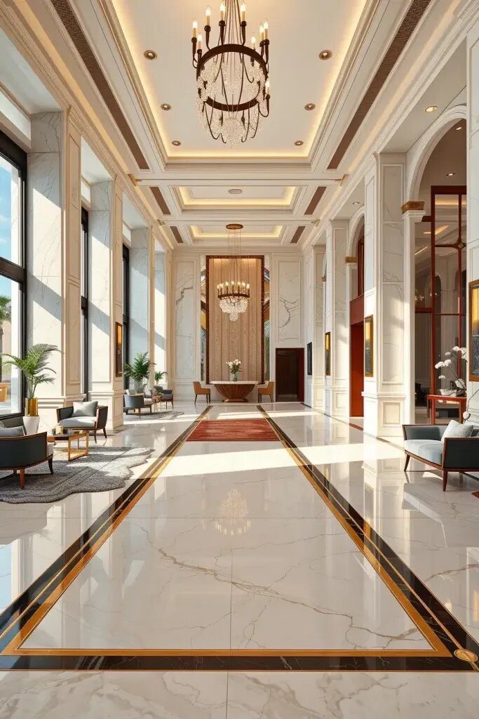 Marble Flooring Ideas for Luxury Lobbies