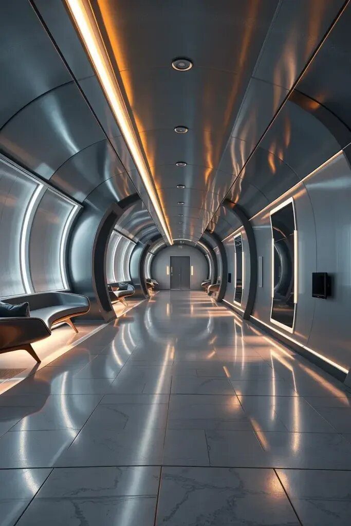 Metallic Tunnel Hallways With a Futuristic Edge - photo 2
