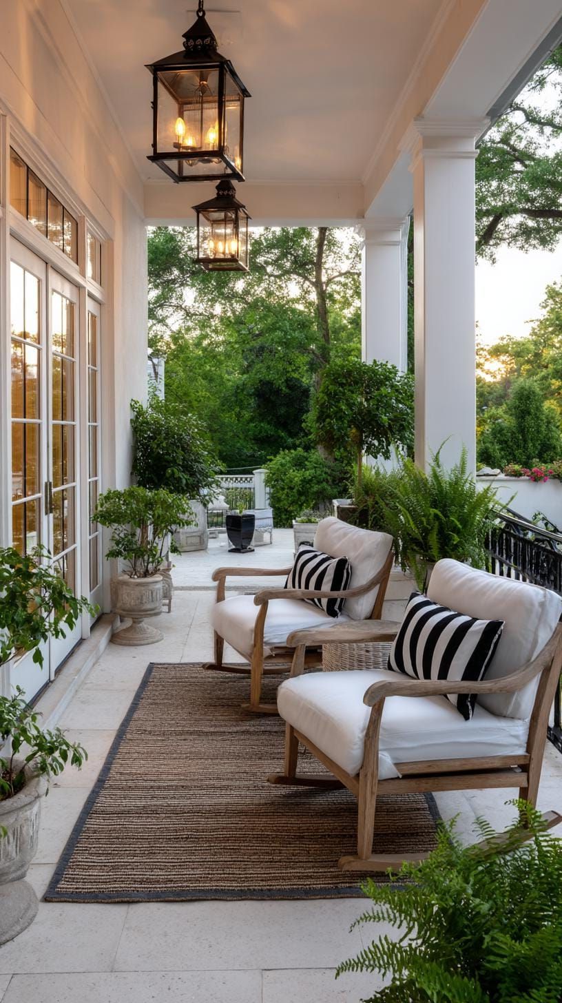 25. French Doors and Lanterns on a Southern Porch - photo 3