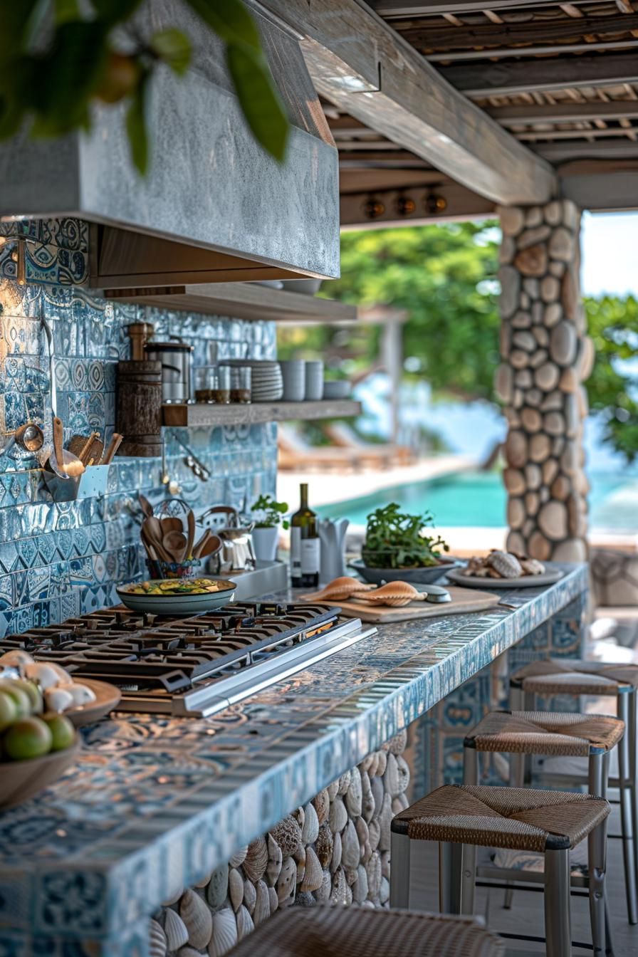 6. Seaside-Inspired Outdoor Kitchen Oasis - photo 2