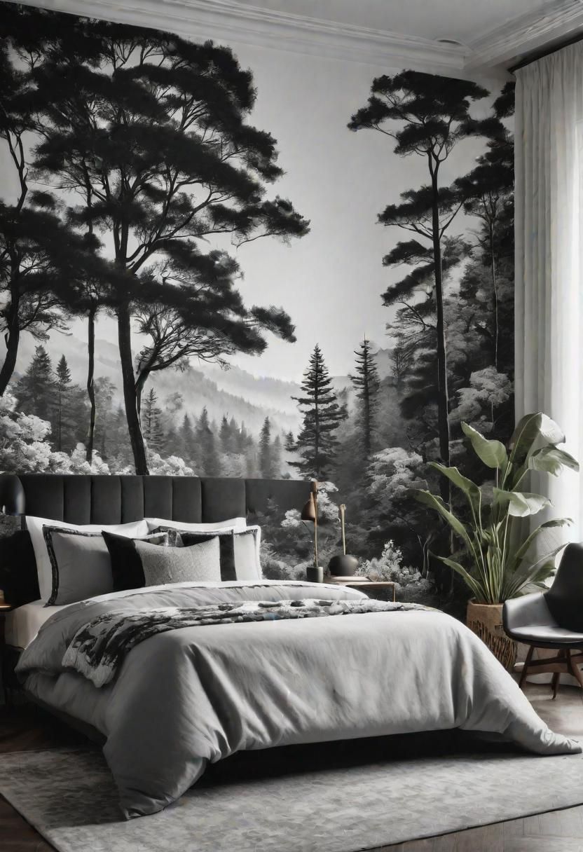 22. Nature-Inspired Monochrome Prints
